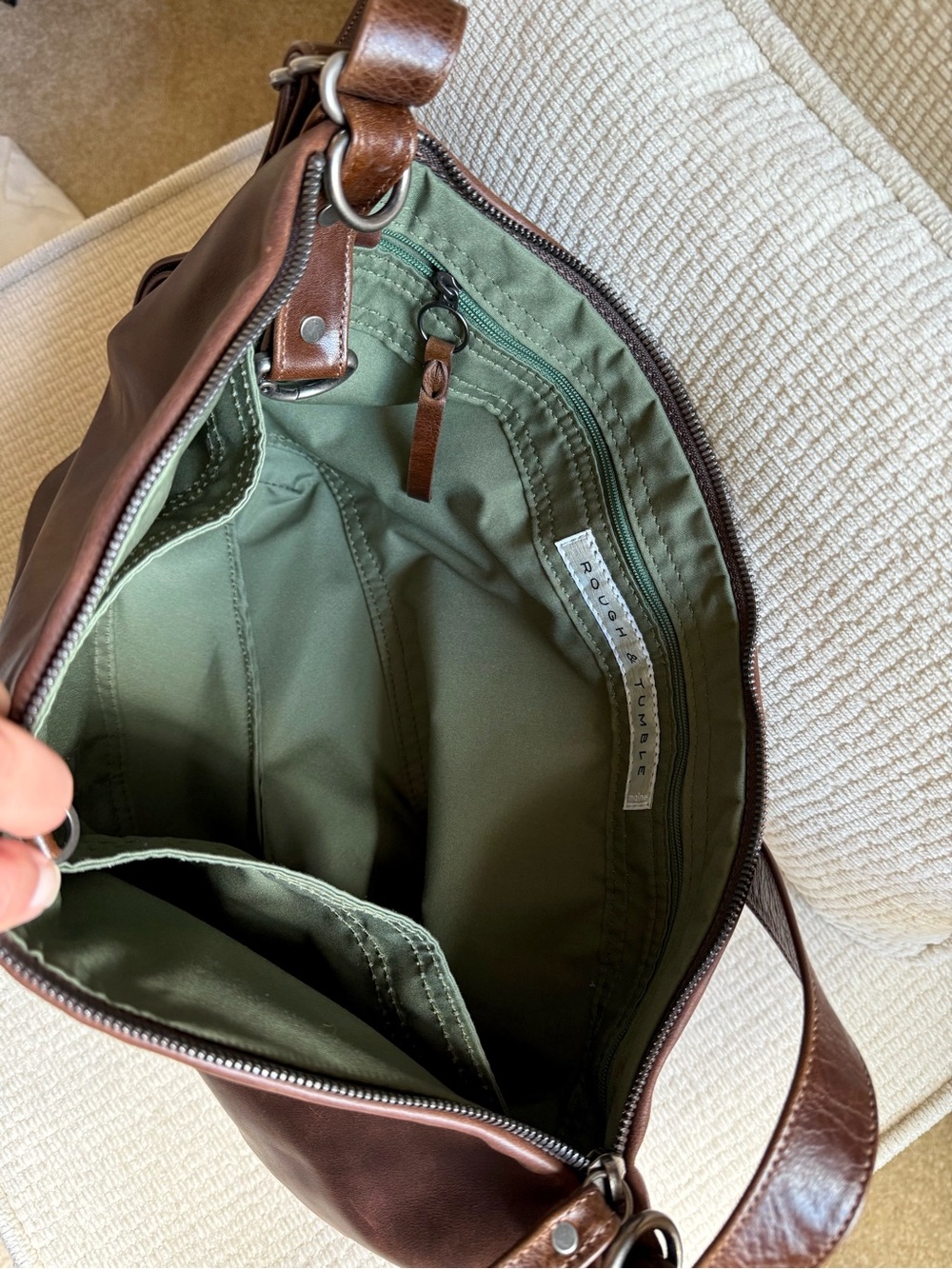 Rough & Tumble Small Duffle in Bourbon & Cognac - Picture 3 of 7